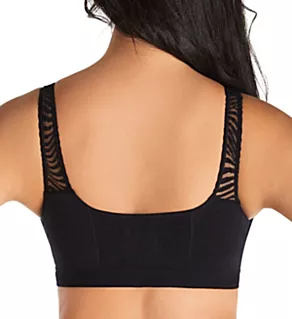 Seamless Underwire Bra with Lace Strap Inset