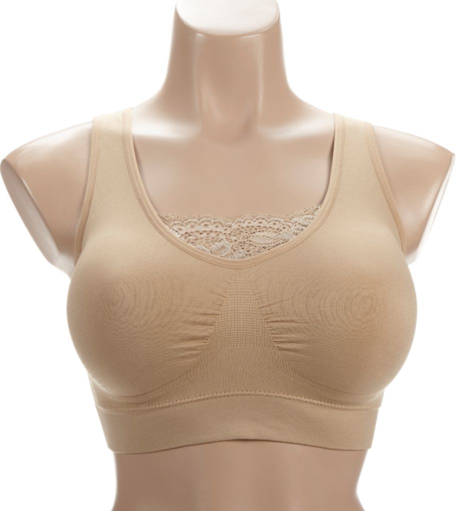 Ahh Bra Double Layer with Lace Inset-fs