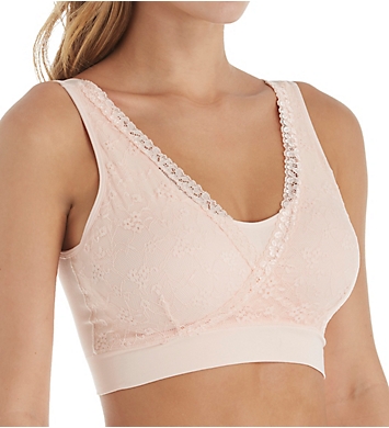1 Bra Only Rhonda Shear Seamless Ahhlette Bra with Lace Crossover 9348
