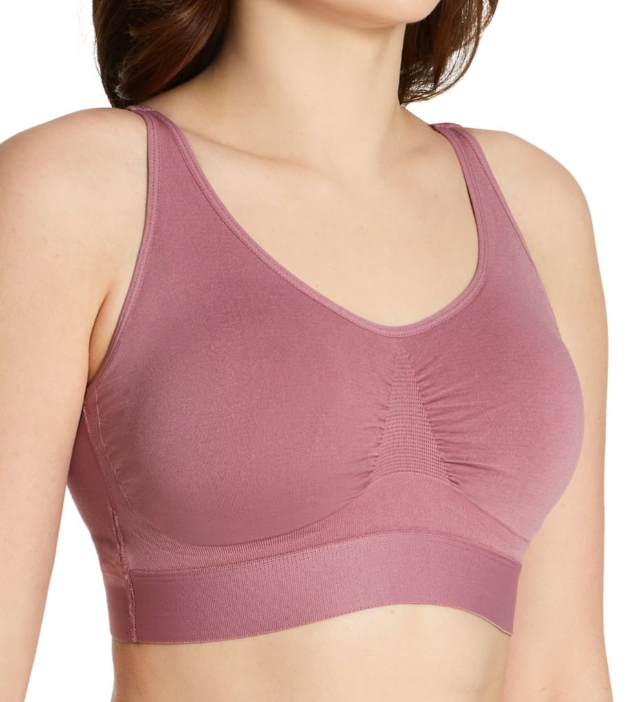 Rhonda Shear : Rhonda Shear 9361 Wrap Back Leisure Bra (Dusty Mauve XL)