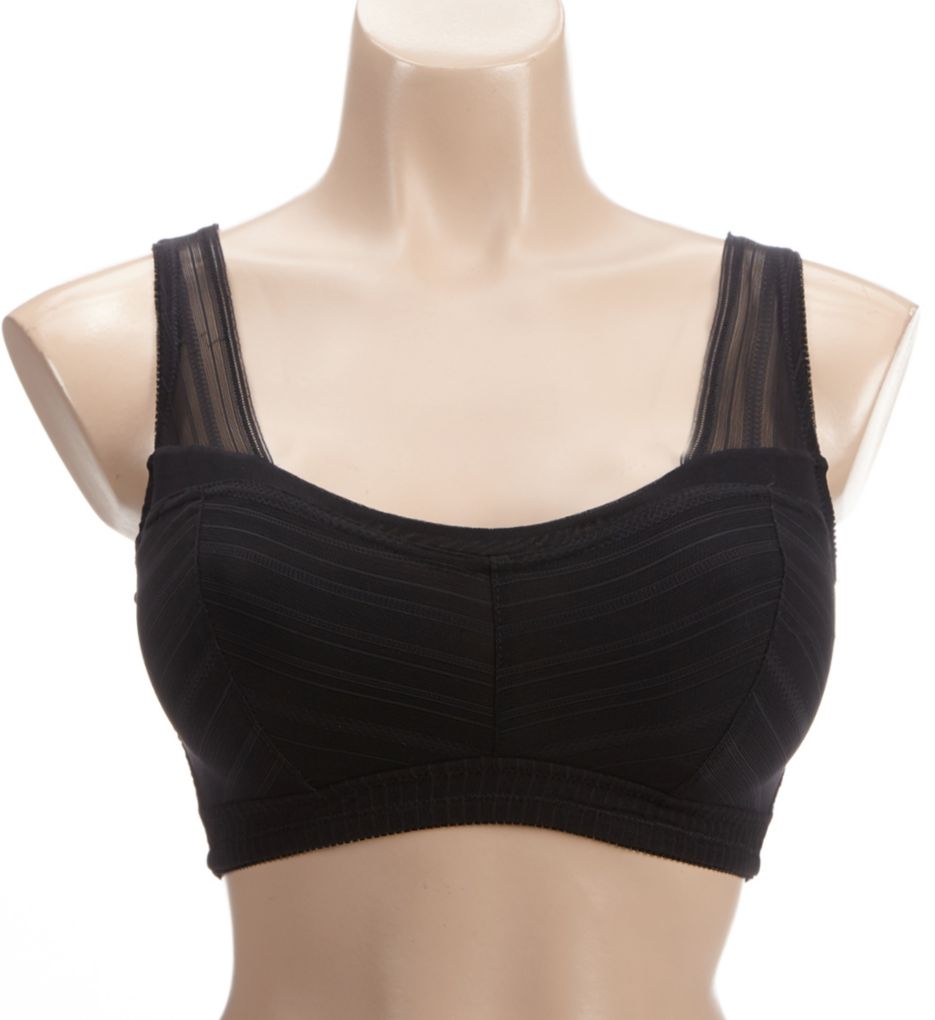 Striped Mesh Leisure Bra-fs