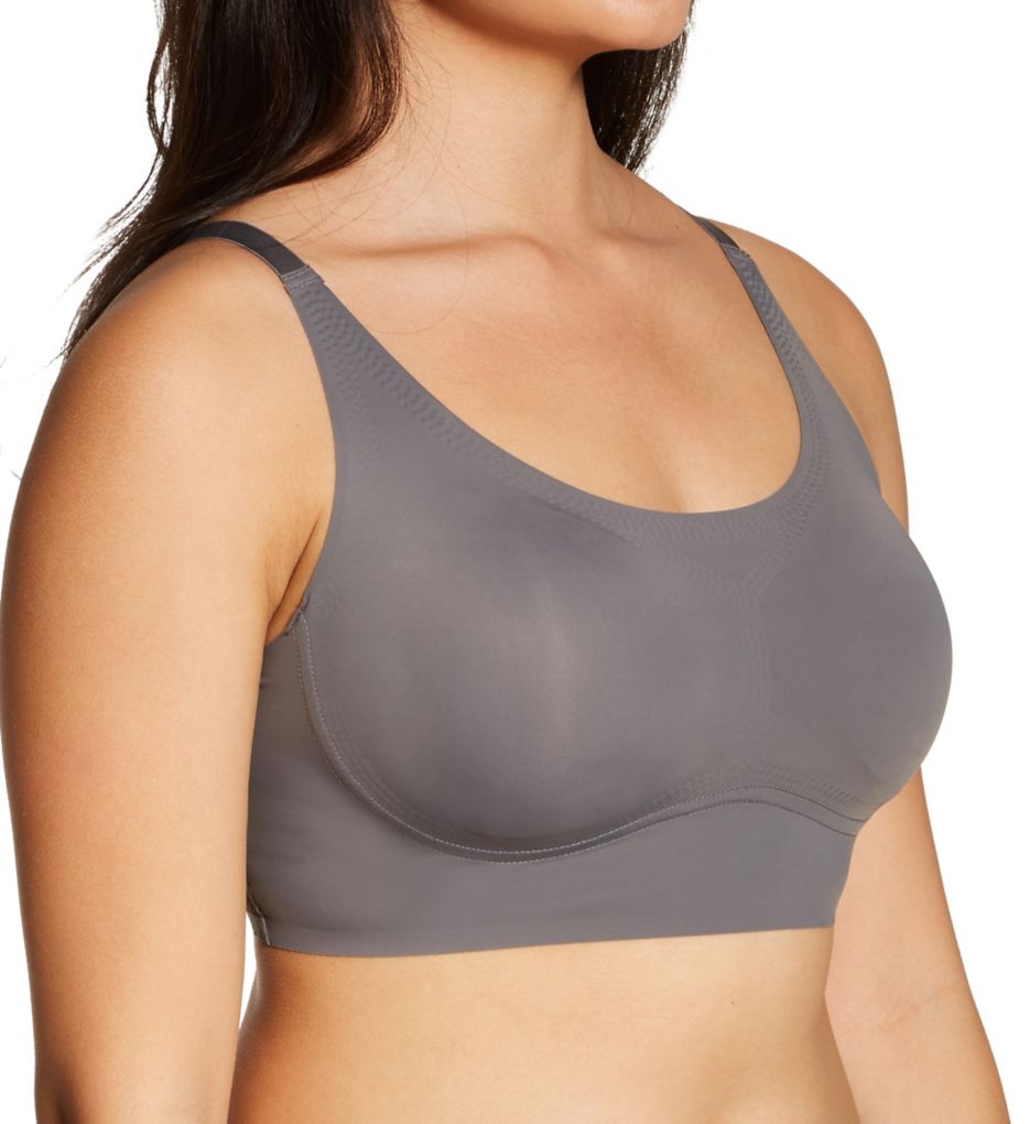 Rhonda Shear : Rhonda Shear 9604 Lace Back Body Bra (Grey/Dusty Mauve XL)
