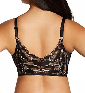 Lace Back Body Bra Black/White S