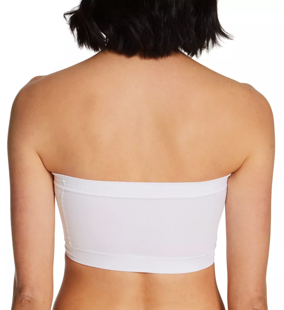 Bandeau Bra with Removable Pads White 1X