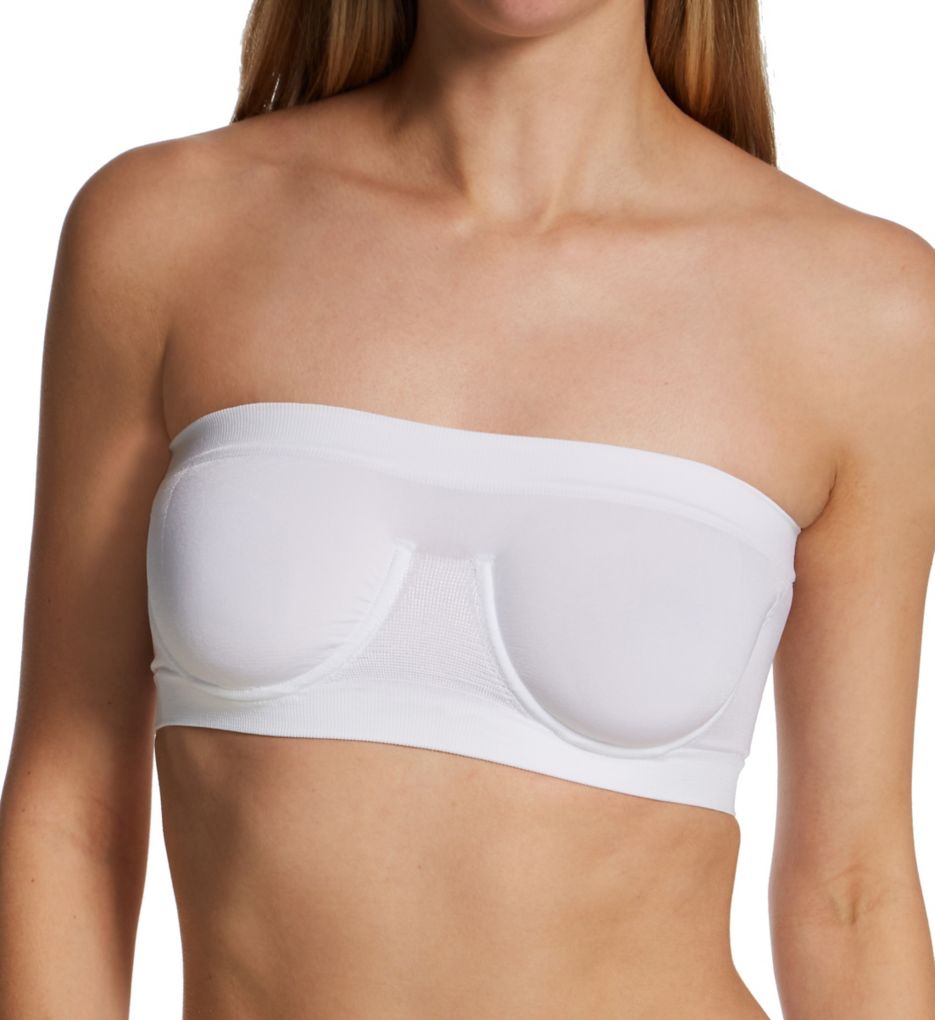 Ahh By Rhonda Shear Women's Bandeau Bra with Removable Pads, Nude, XS at   Women's Clothing store
