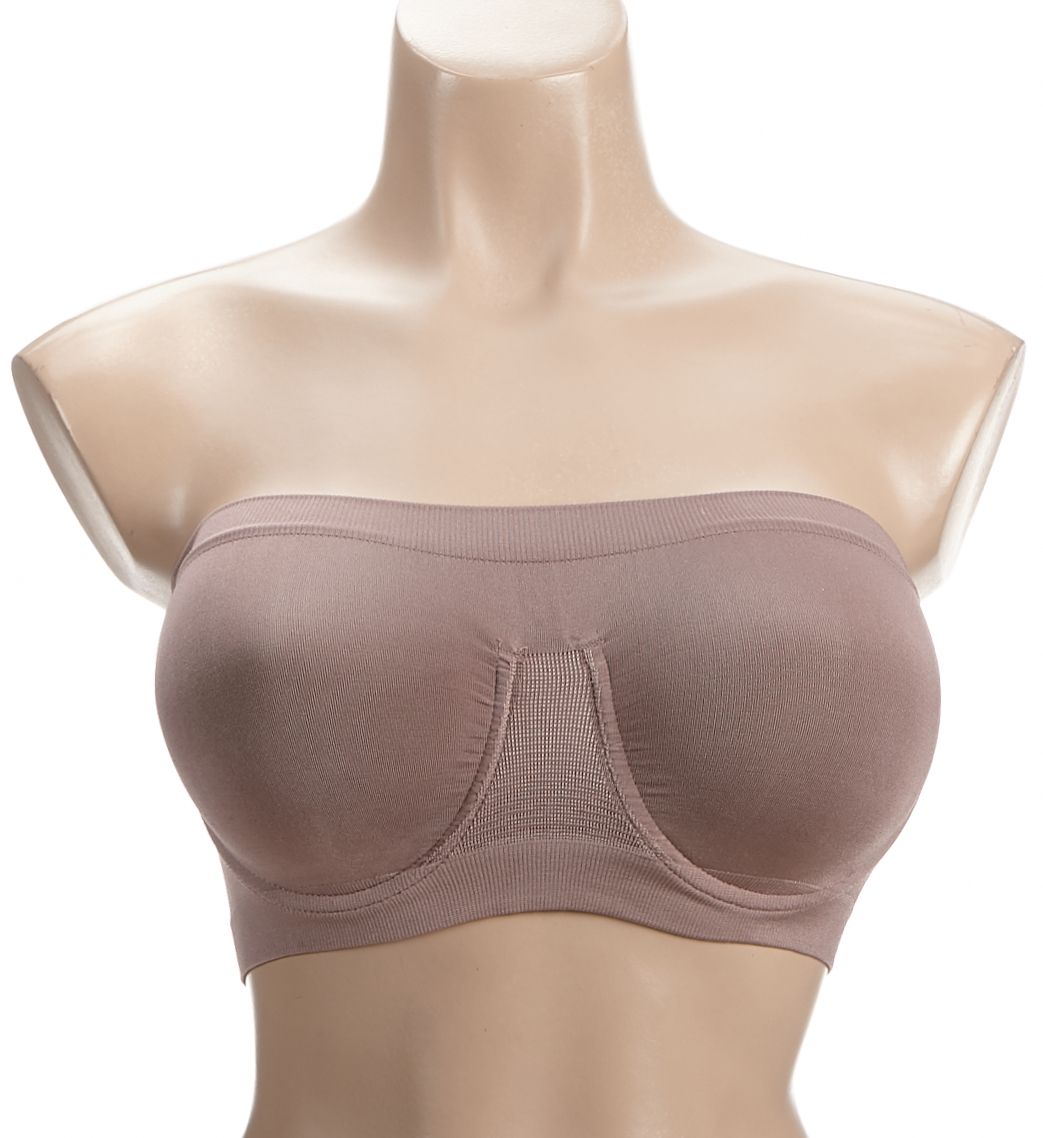 Rhonda Shear Ahh Angel Underwire Bandeau Bra Mocha M  - Image 1