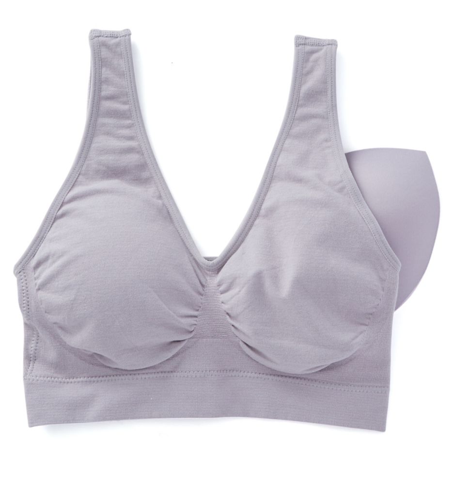 Ahh Cotton Blend Seamless Bra with Removable Pads-cs1