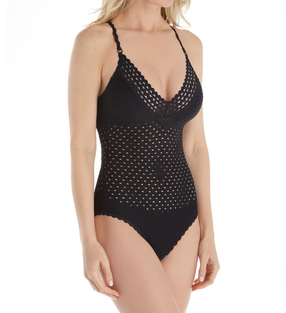 Chira V-Neck Ric Rac Trim One Piece Swimsuit-gs