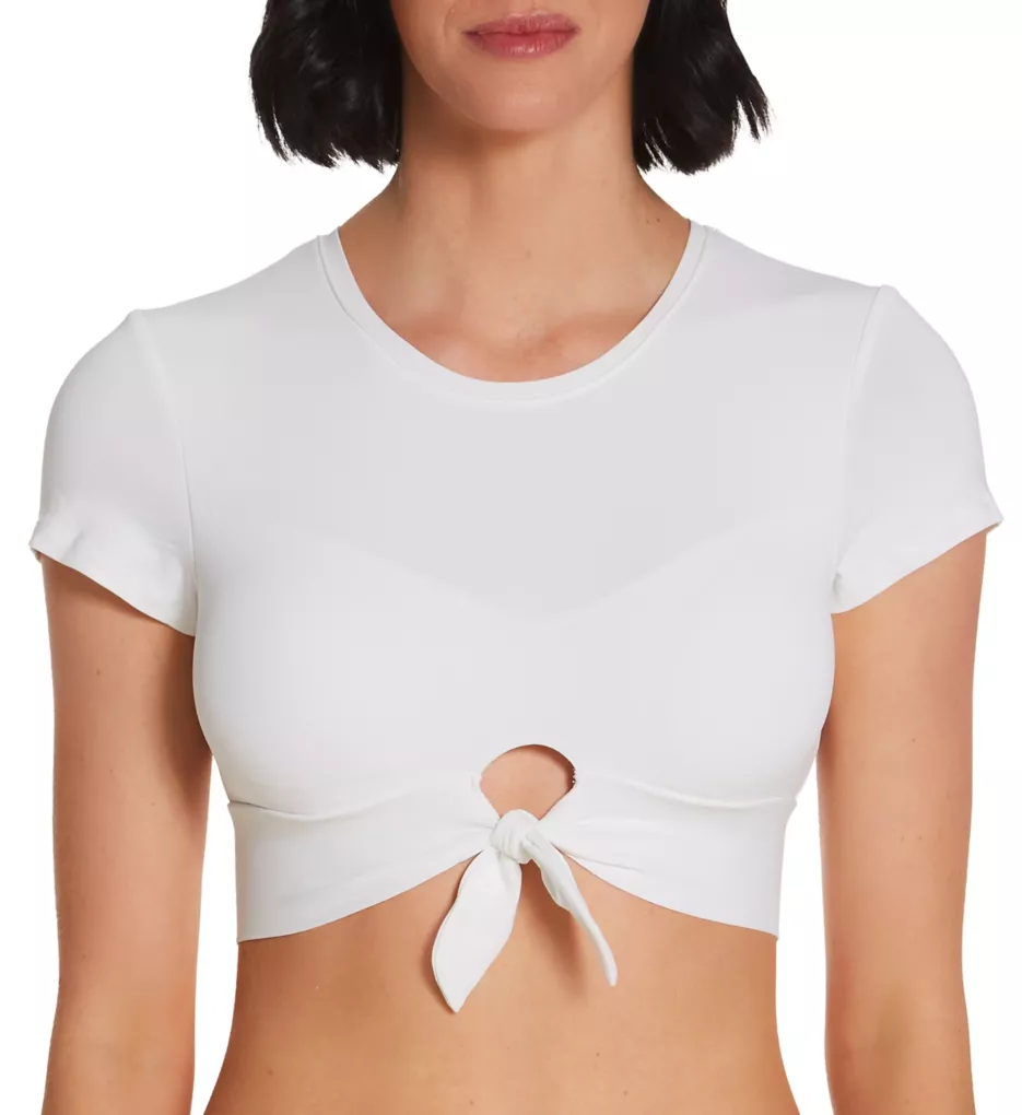 Ava T-Shirt Bikini Swim Top White L