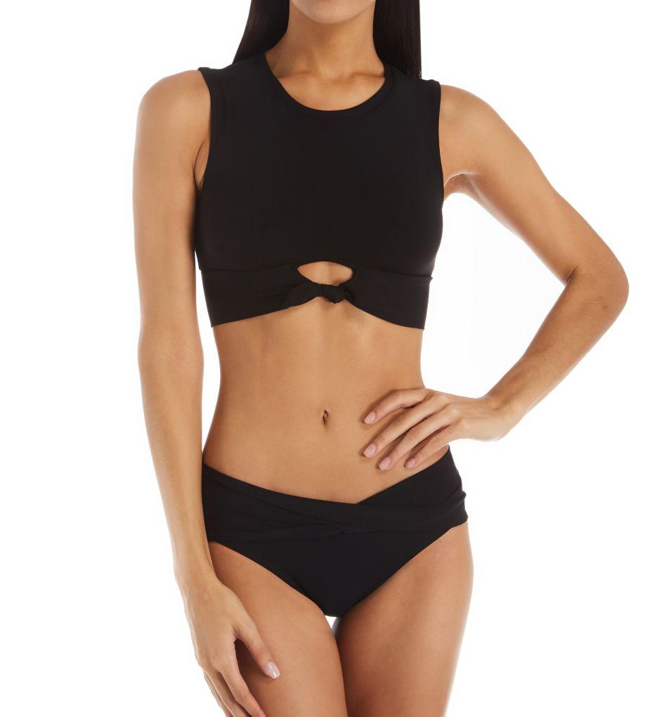 Ava Tank Top Front Tie Bikini Swim Top-cs1