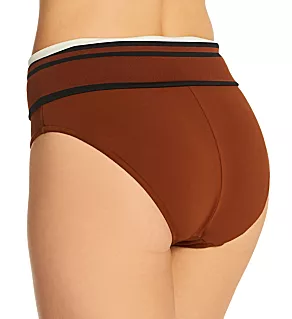 Simone High Waist Swim Bottom Cocoa/Cream/Black S