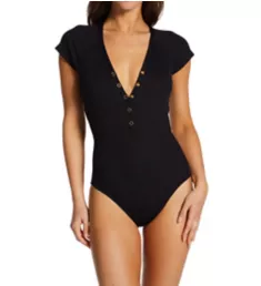 Amy Raglan One Piece Swimsuit Licorice 2