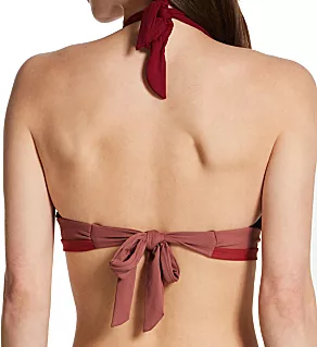 Billie Halter Swim Top Black/Rose Combo XS
