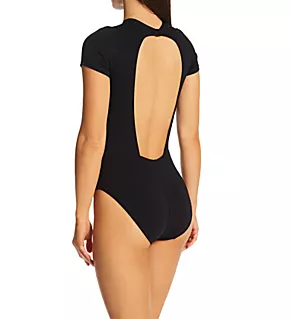 Ava T-Shirt One Piece Swimsuit Black 2