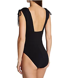 Aubrey V-Plunge One Piece Swimsuit Black 2