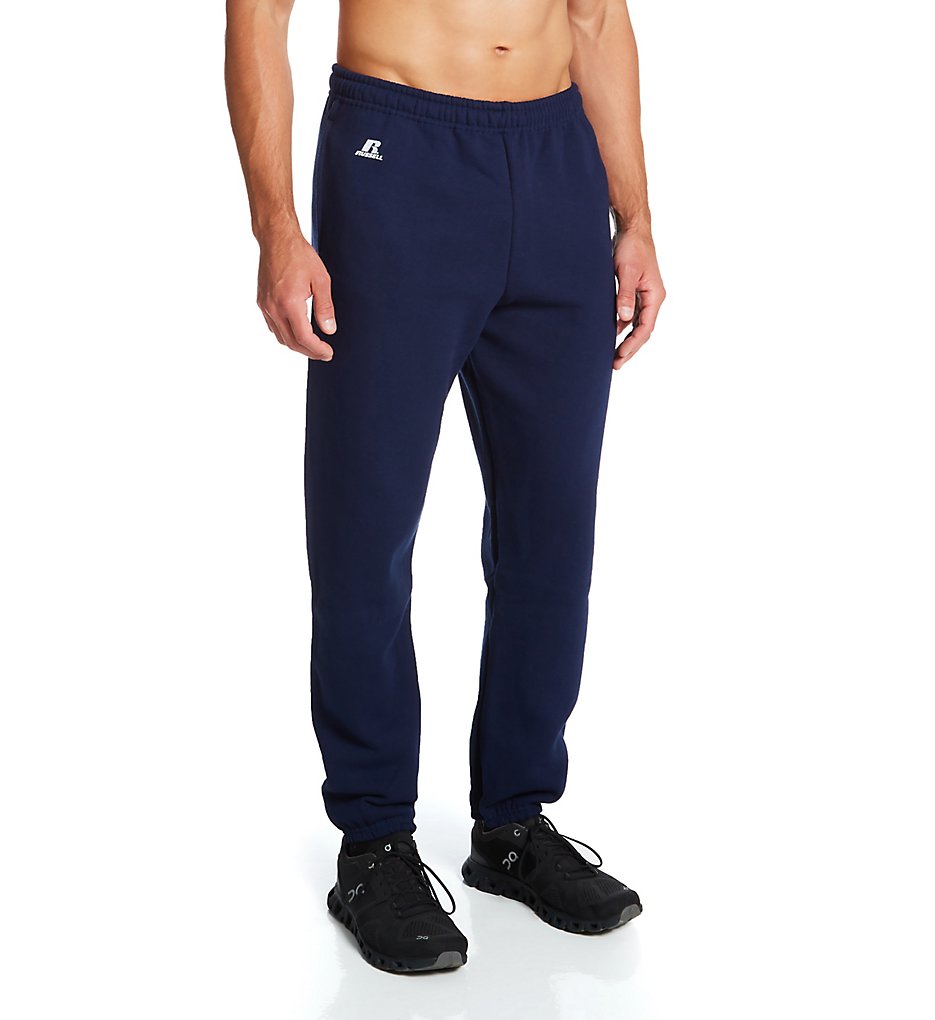 Russell 029HBM0 Dri-Power Fleece Closed Bottom Pocketed Pants (Navy)