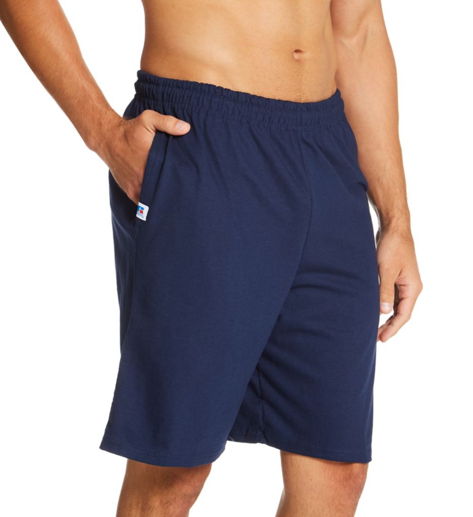 Russell Athletic Basic Cotton Pocket Shorts, Navy / L