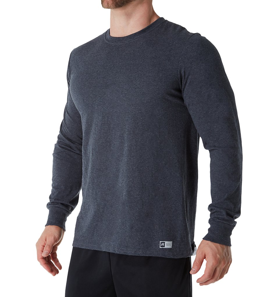 Russell 64LTTM0 Essential Performance Long Sleeve T-Shirt (Black Heather)