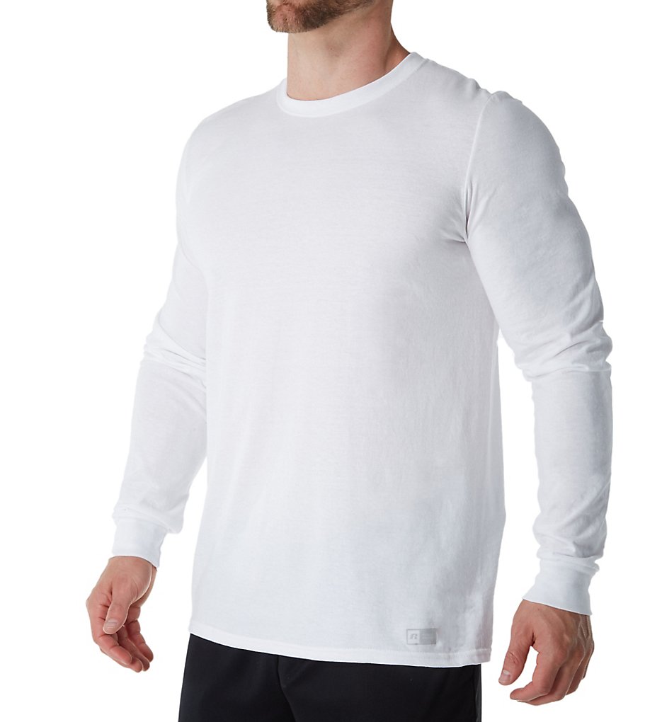 Russell 64LTTM0 Essential Performance Long Sleeve T-Shirt (White)