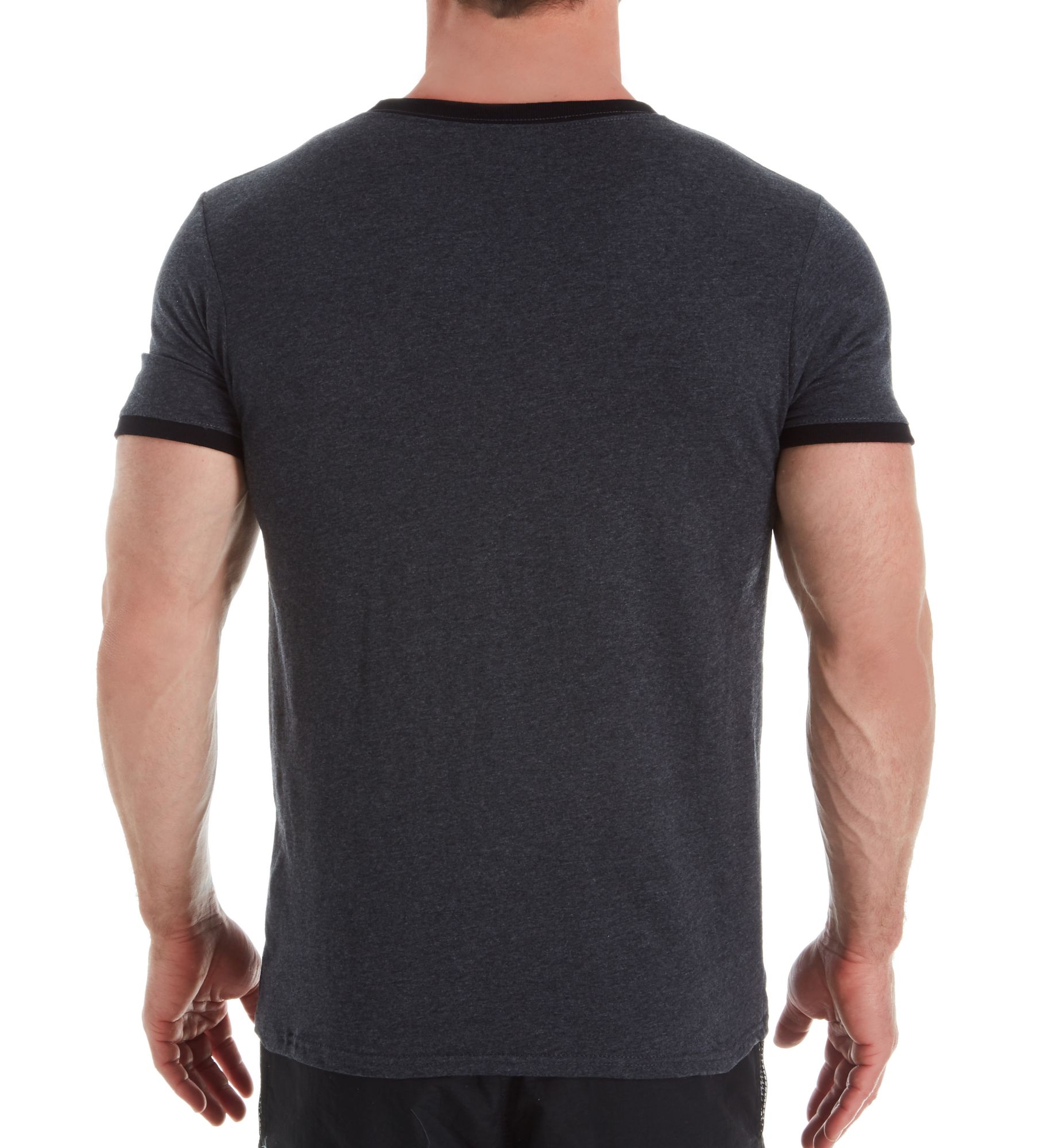 Russell Essential Ringer T-Shirt BkHtBk S  - Image 2
