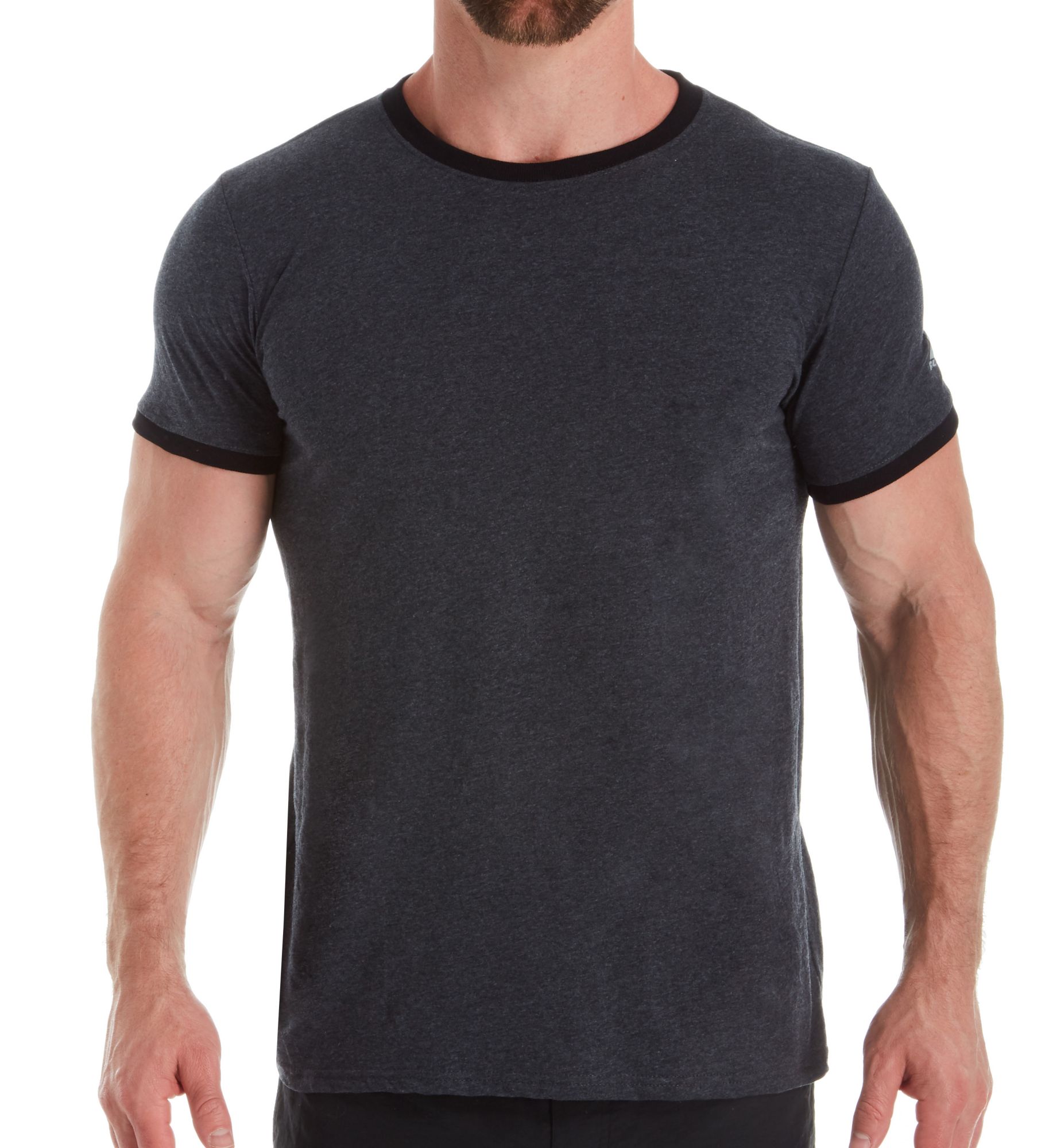 Russell Essential Ringer T-Shirt BkHtBk S  - Image 1