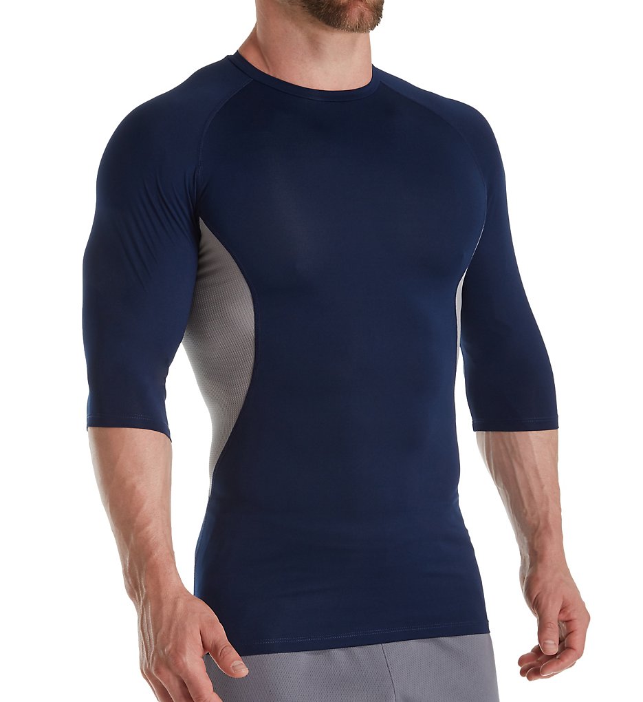 Russell CH7PNM0 Half Sleeve Compression Shirt (Navy/Rock)