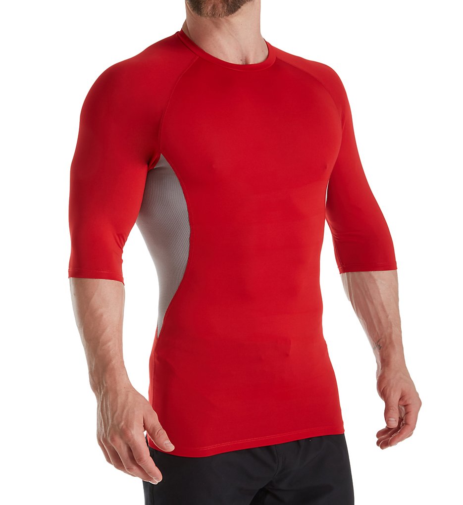 Russell CH7PNM0 Half Sleeve Compression Shirt (True Red/Rock)