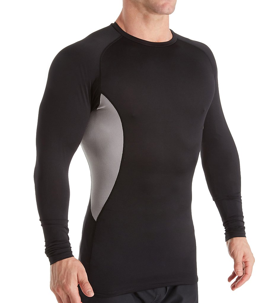 Russell CL7PNM0 Long Sleeve Compression Shirt (Black/Rock)