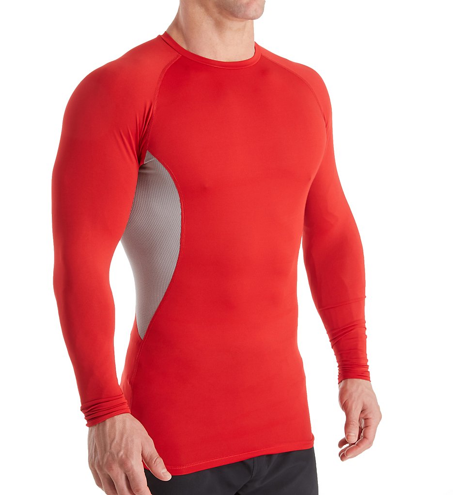 Russell CL7PNM0 Long Sleeve Compression Shirt (True Red/Rock)