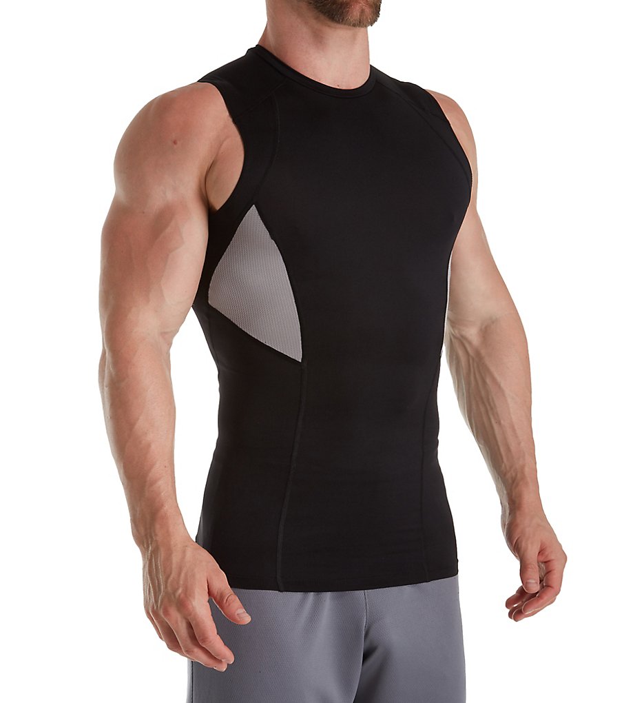 Russell CM7PNM0 Muscle Compression Sleeveless T-Shirt (Black/Rock)