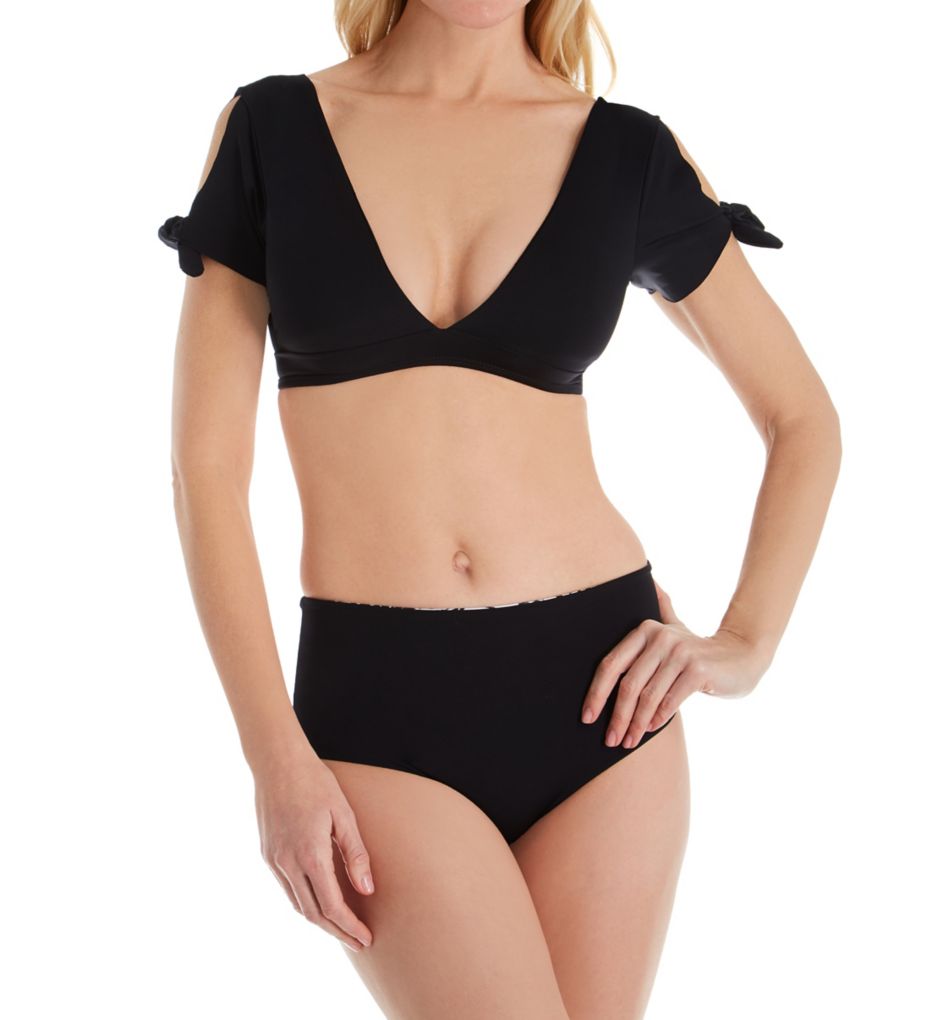 Alba Short Sleeve Bikini Swim Top-cs1