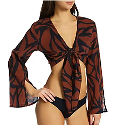 Abstract Animal Knot Front Top Cover Up Earth XS