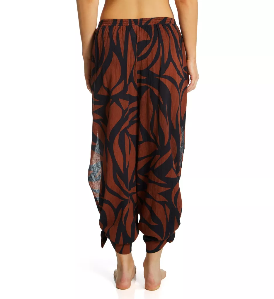 Abstract Animal Slit Side Crop Pant Cover Up Earth S
