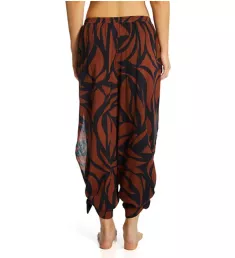 Abstract Animal Slit Side Crop Pant Cover Up