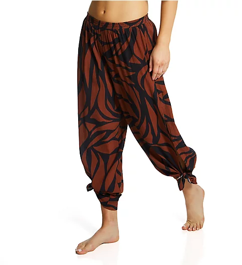 Sanctuary Abstract Animal Slit Side Crop Pant Cover Up A23807