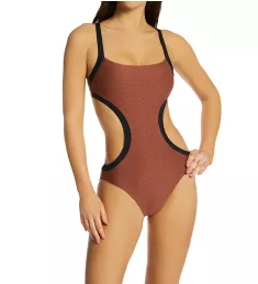 Snake Bite Mod Square Neck Monokini Swimsuit