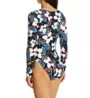 Sanctuary Moody Blooms Long Sleeve High Leg One Pc Swimsuit B23241 - Image 2