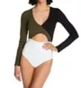 Sanctuary Block Party Long Sleeve One Piece Swimsuit BP21219 - Image 1