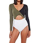 Block Party Long Sleeve One Piece Swimsuit