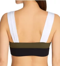 Block Party Twist Crop Bra Swim Top