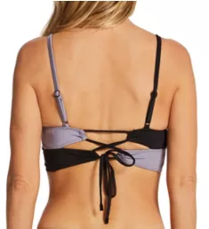 Flow Solids Twist Crop Bra Swim Top