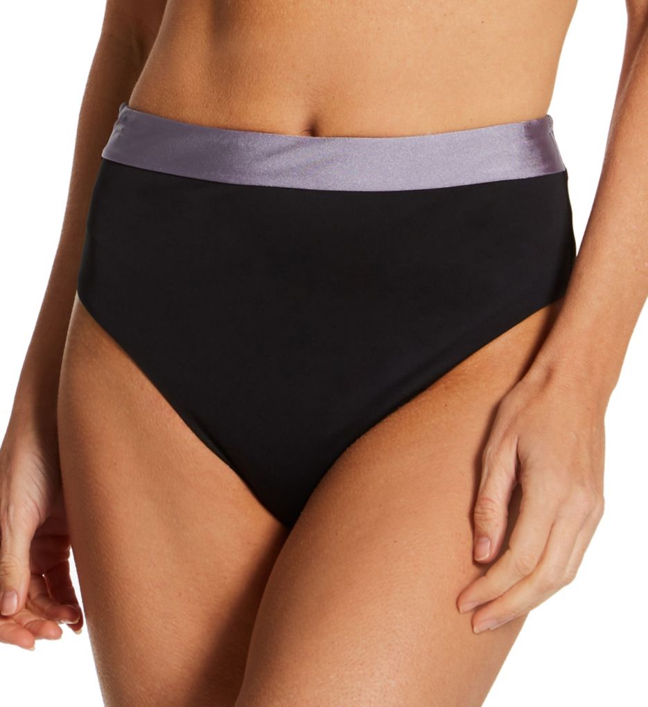 Flow Solids Banded High Leg/Rise Swim Bottom-gs