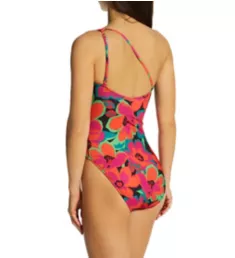 Savage Gardener One Shoulder One Piece Swimsuit