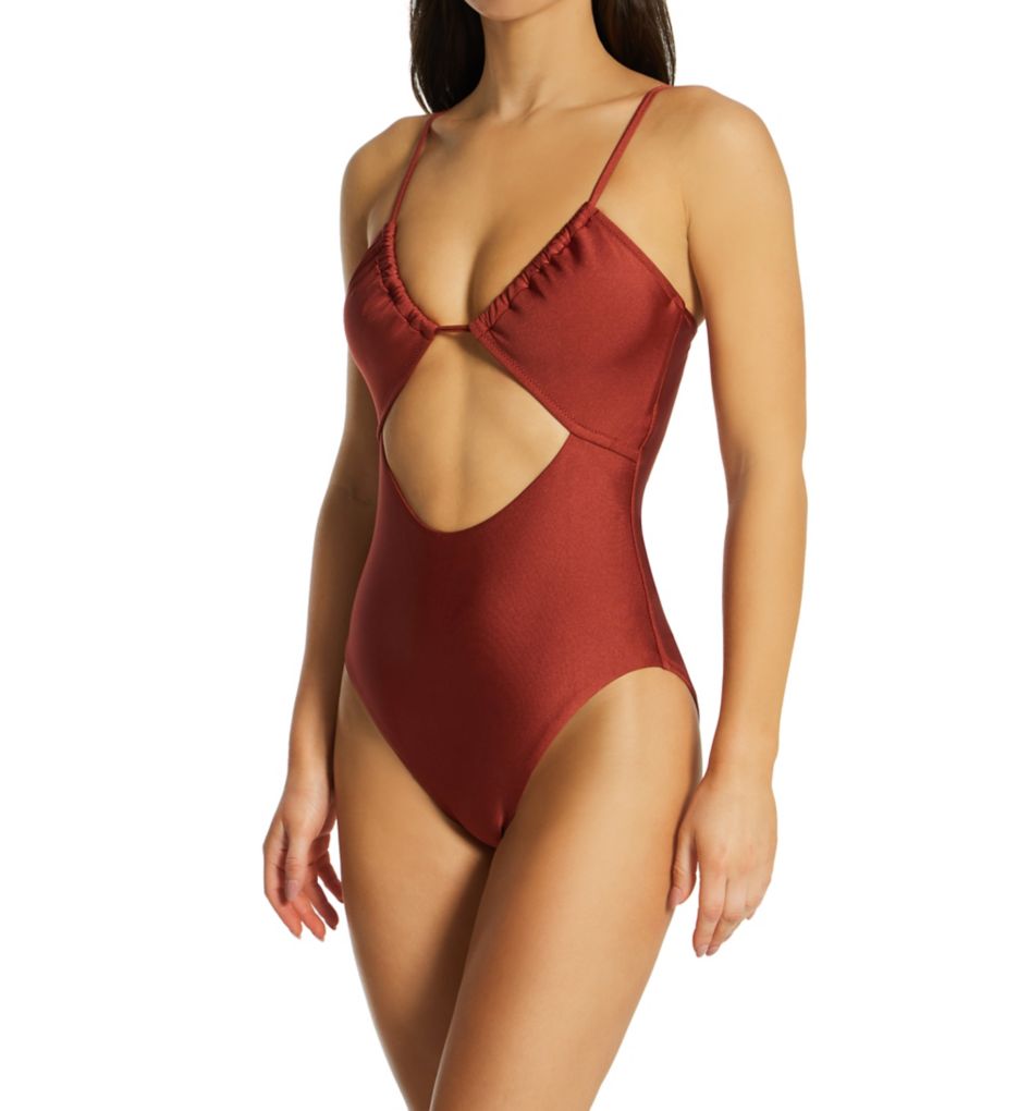 Glistening in The Sun Solids Cutout Mio One Piece-fs