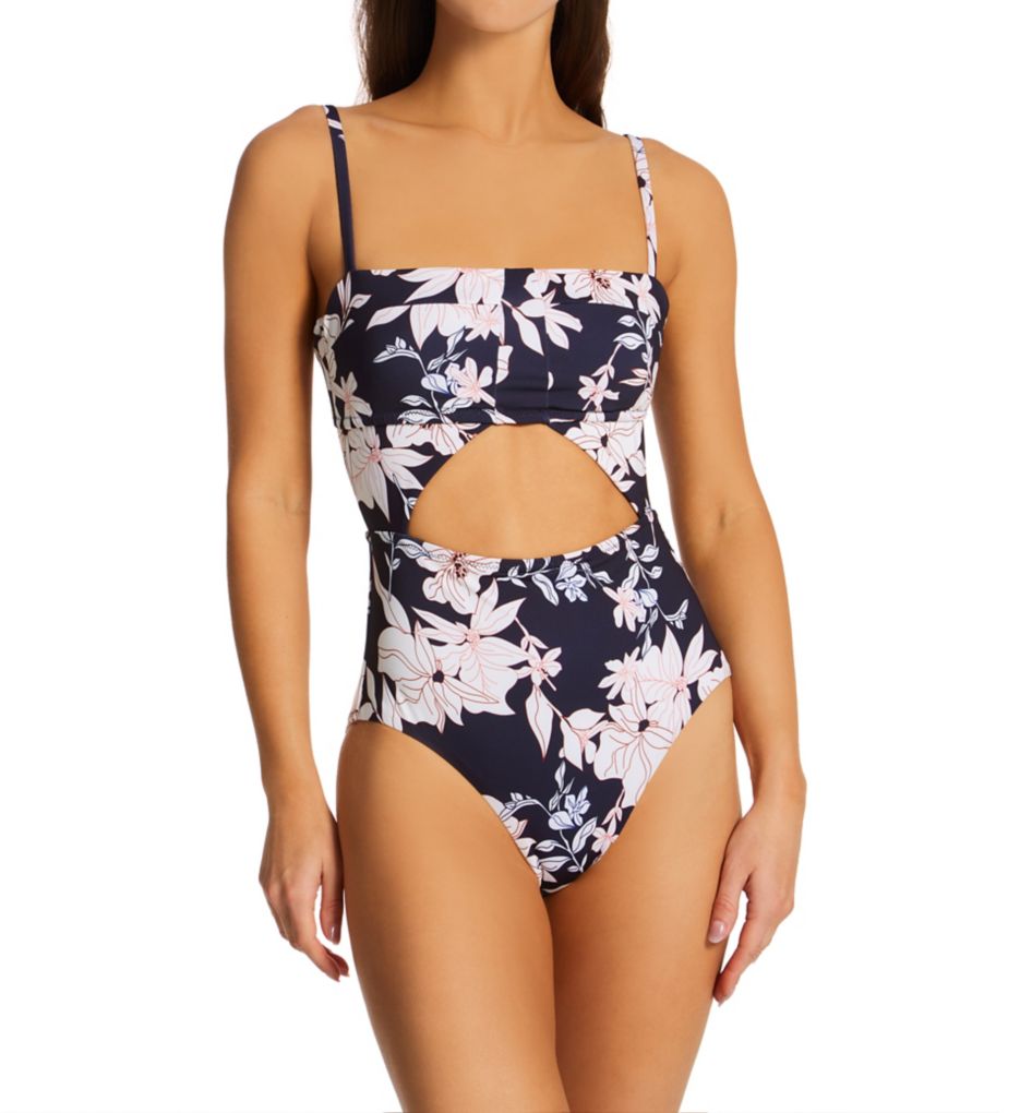 Night Jungle Splice Banded Mio One Piece Swimsuit-fs