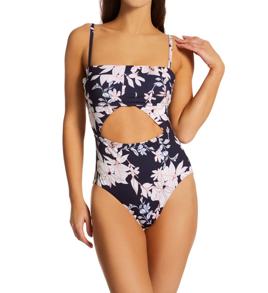 Night Jungle Splice Banded Mio One Piece Swimsuit