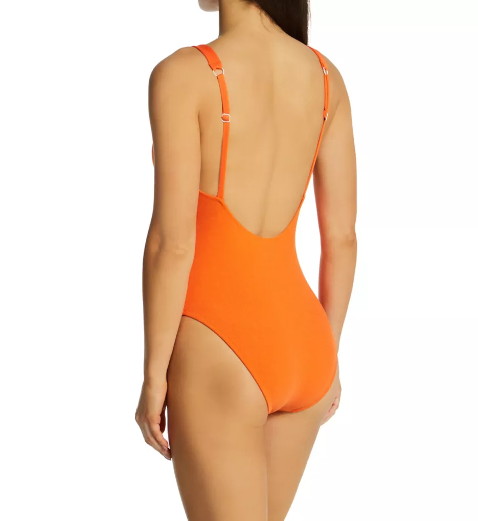 Splash Solids High Leg One Piece Swimsuit Tangerine XS