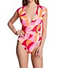 Sanctuary Shell Abstract Cap Sleeve Mio One Piece Swimsuit