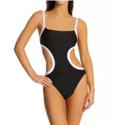 Snake Bite Mod Square Neck Monokini Swimsuit