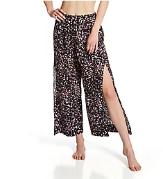 Stay Cool Leopard Slit Side Crop Cover Up Pant Multi XS